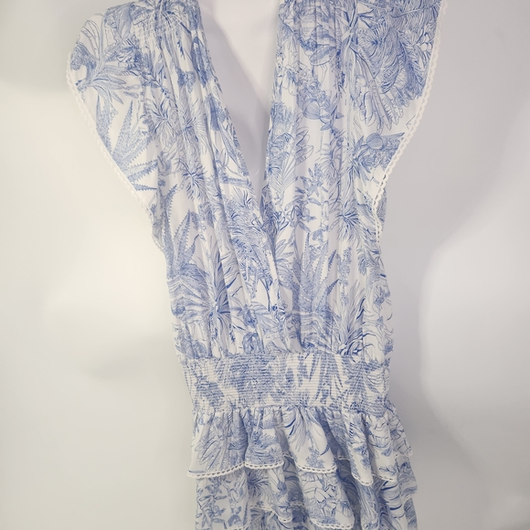 Melissa Odabash Blue and White Patterned Sleavless  Dress Size S - Picture 8 of 8